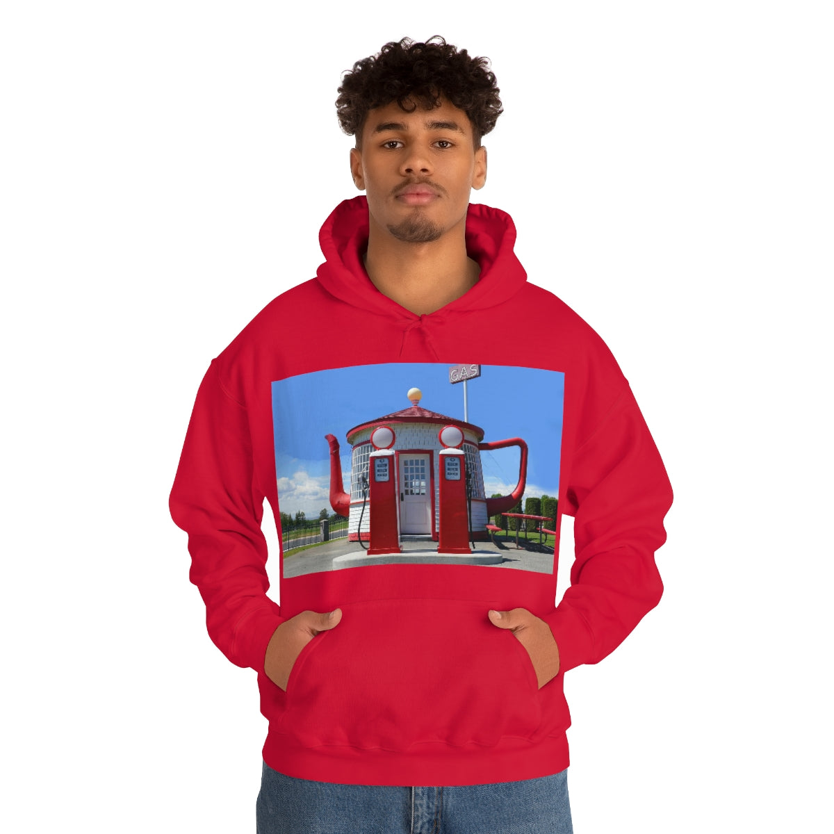 Awesome Teapot Dome Service Station - Unisex Heavy Blend Hooded Sweatshirt - Fry1Productions