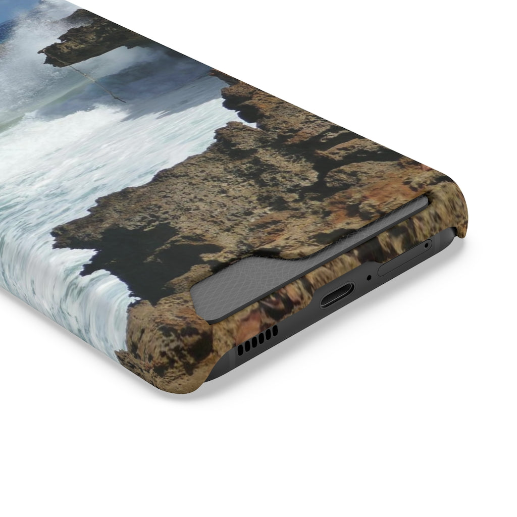 "Surfer's Saving Rope" - Galaxy S22 S21 & iPhone 13 Case With Card Holder - Fry1Productions