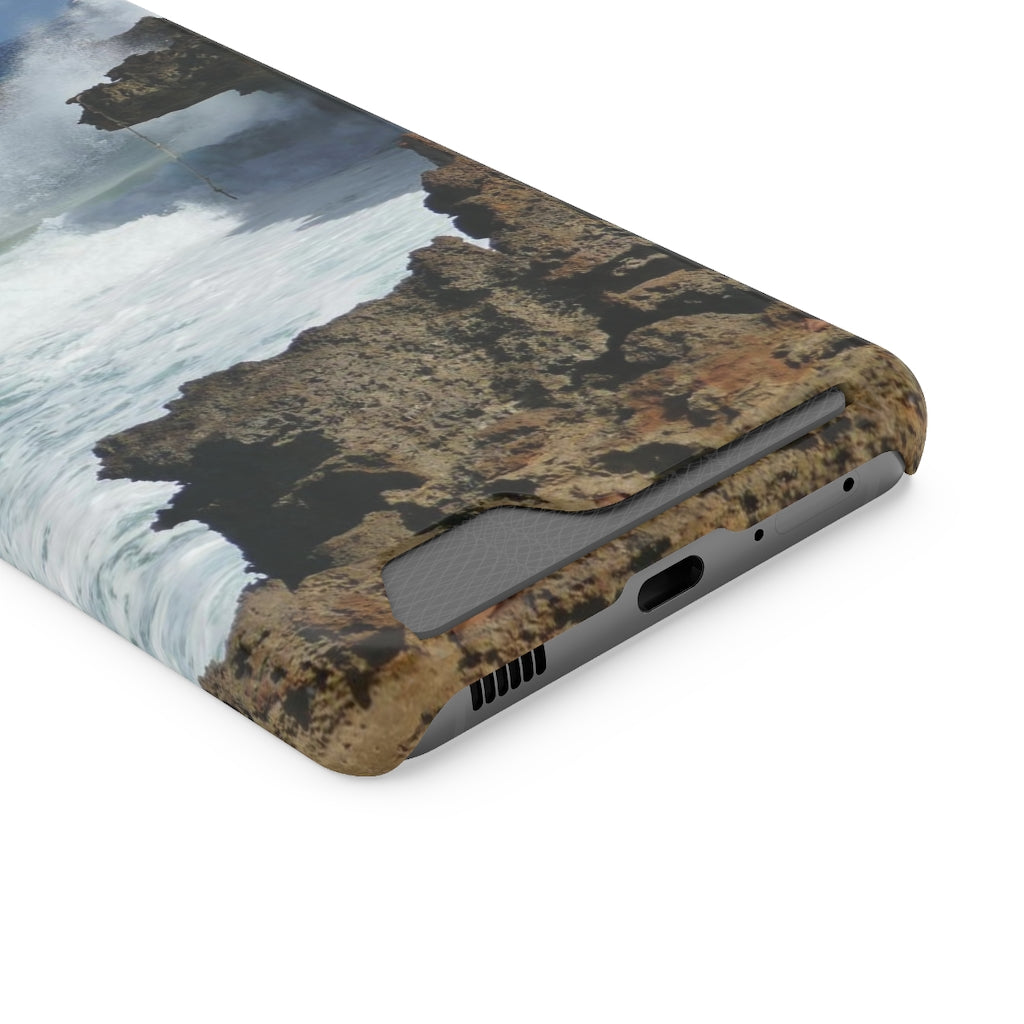 "Surfer's Saving Rope" - Galaxy S22 S21 & iPhone 13 Case With Card Holder - Fry1Productions