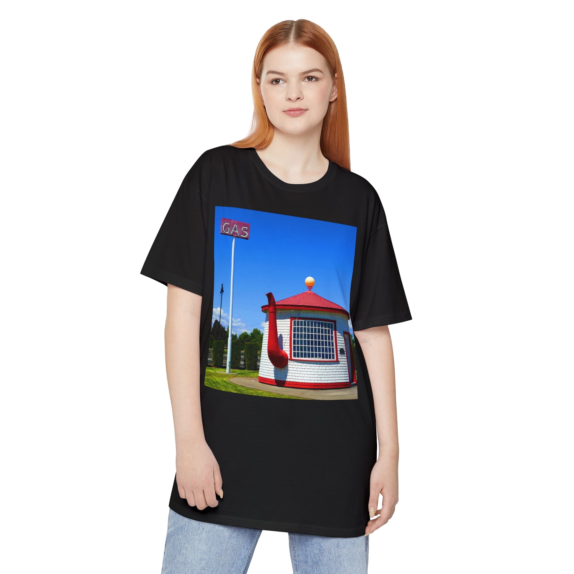 Historic Teapot Dome Service Station - Unisex Long Body Urban T-Shirt - Fry1Productions