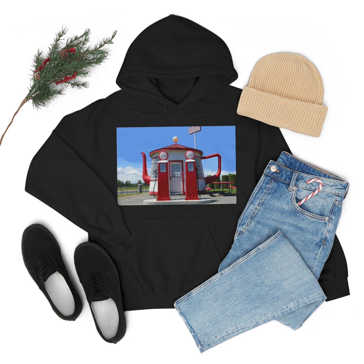 Awesome Teapot Dome Service Station - Unisex Heavy Blend Hooded Sweatshirt - Fry1Productions