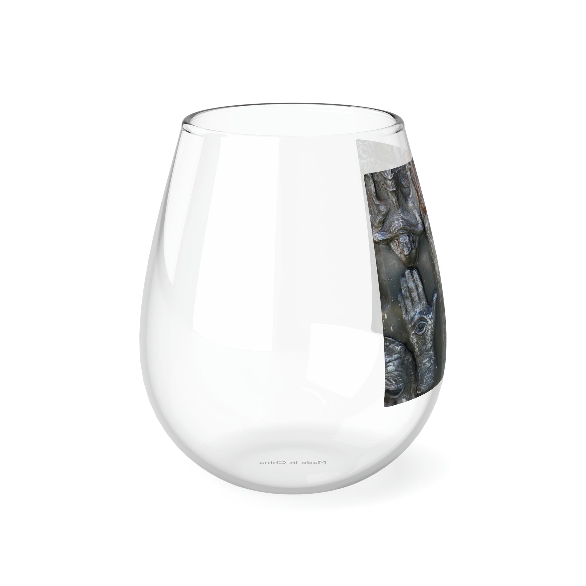 Cosmic Laughter - Stemless Wine Glass, 11.75 oz - Fry1Productions