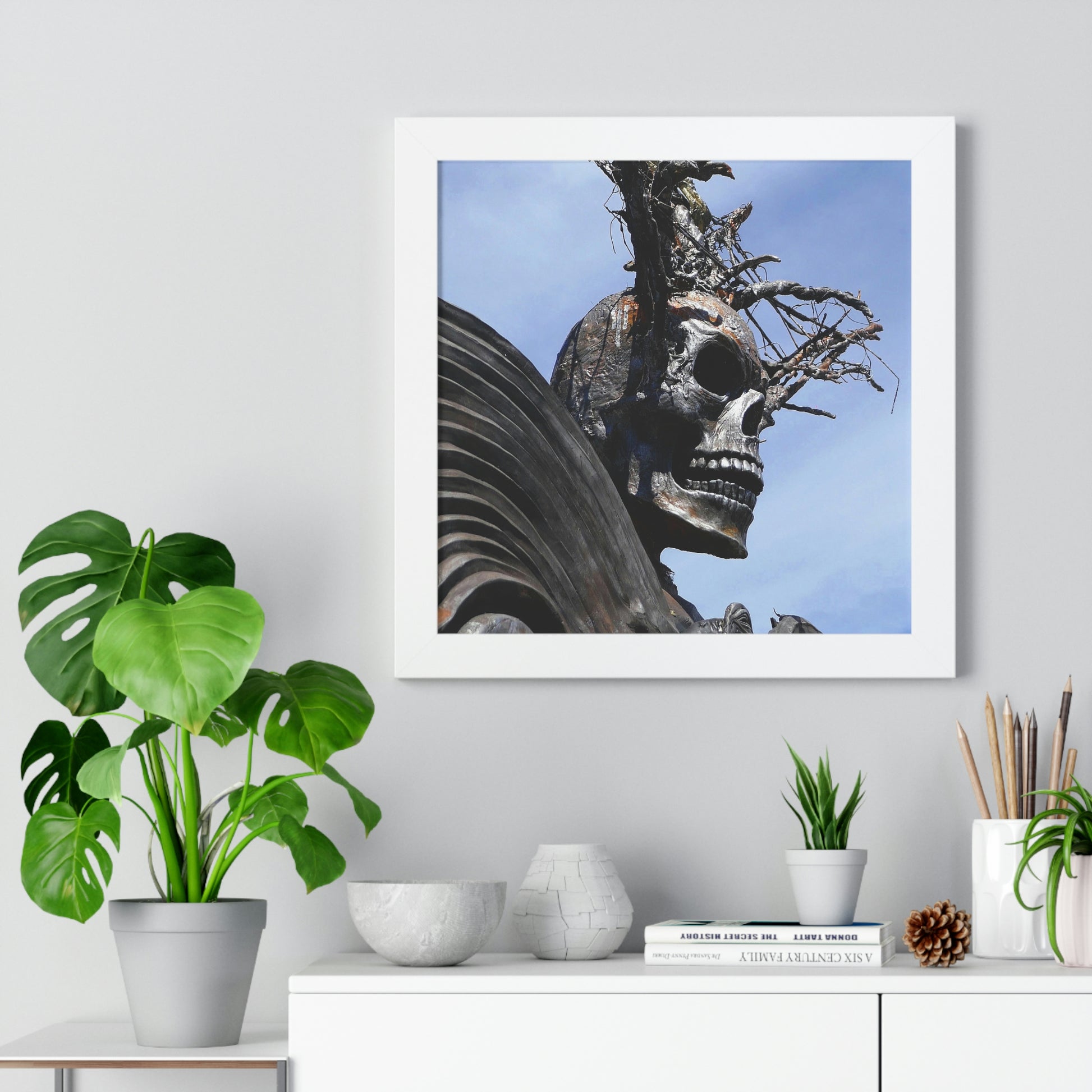Skull Warrior - Framed Vertical Poster - Fry1Productions