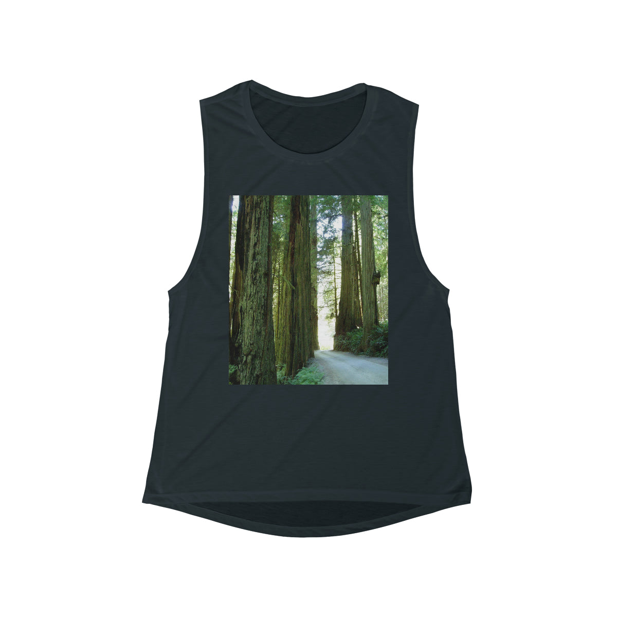 Wandering Ferns and Giants - Women's Flowy Scoop Muscle Tank - Fry1Productions