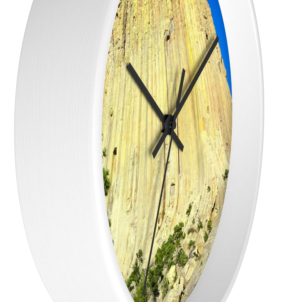 "Climbing Mecca"  - 10" Wooden Frame Wall Clock - Fry1Productions