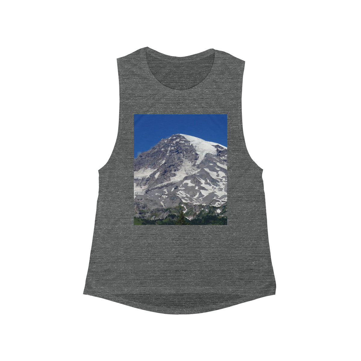 Majestic Mt. Rainier - Women's Flowy Scoop Muscle Tank - Fry1Productions