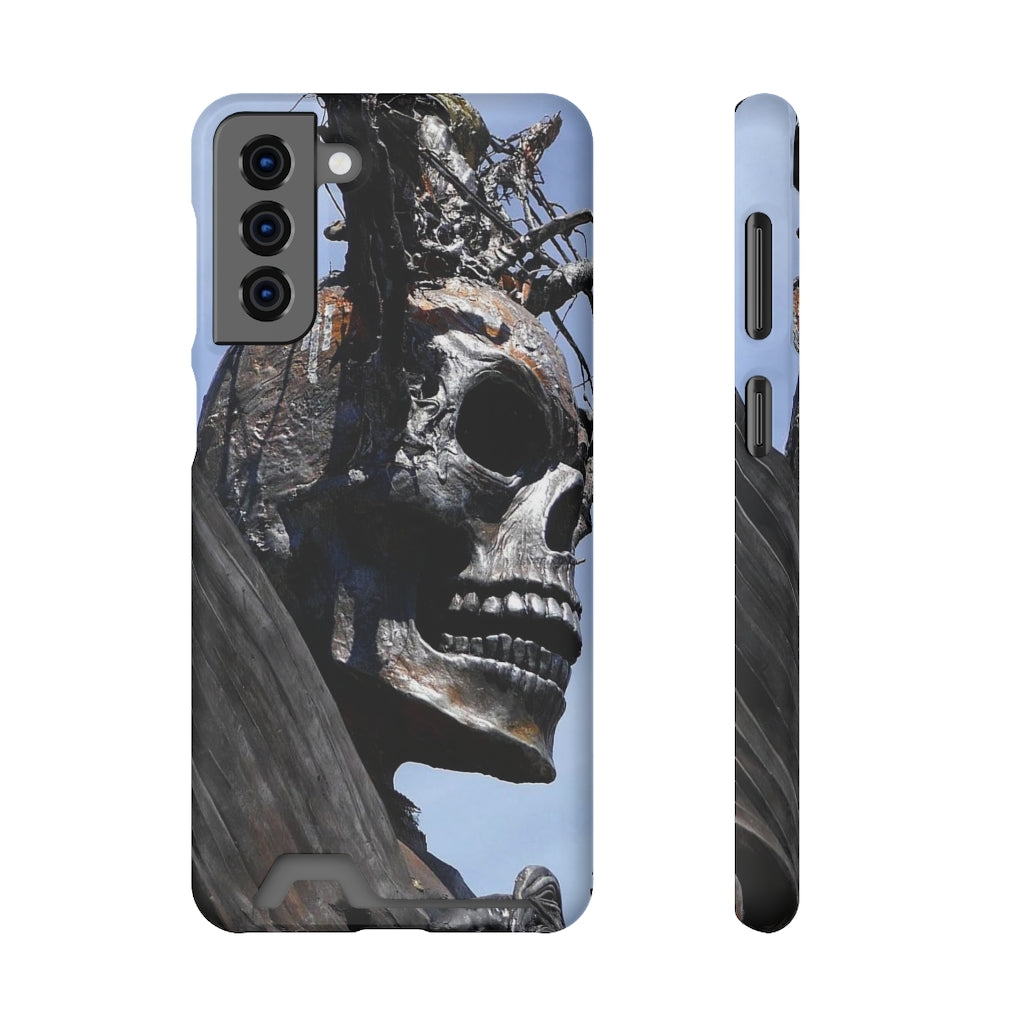 "Skull Warrior" - Galaxy S22 S21 & iPhone 13 Case With Card Holder - Fry1Productions