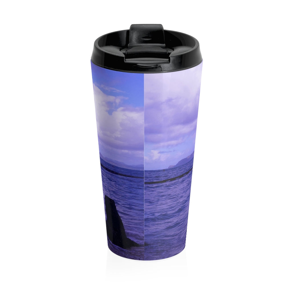 "Wade To Chinaman's Hat" - Stainless Steel Travel Mug 15 oz - Fry1Productions