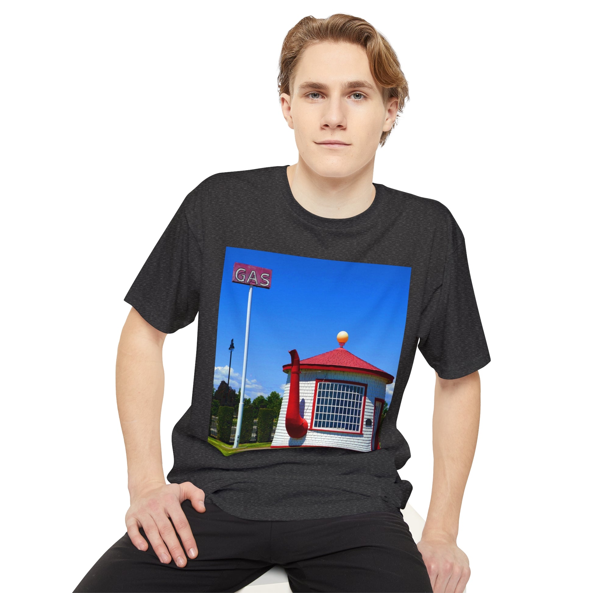 Historic Teapot Dome Service Station - Unisex Long Body Urban T-Shirt - Fry1Productions