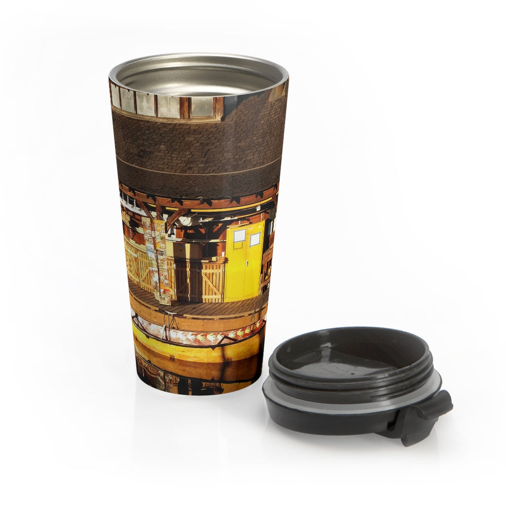 "Q'il'bid Awe" - Stainless Steel Travel Mug 15 oz - Fry1Productions