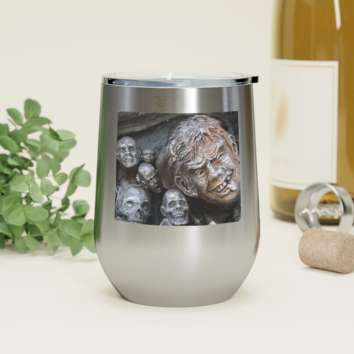 Waiting for the King - 12 oz Insulated Wine Tumbler - Fry1Productions