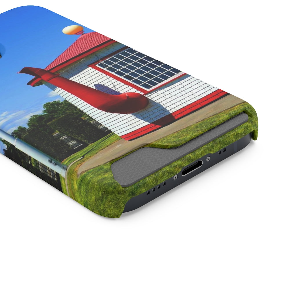 "Historic Teapot Dome Service Station" - Galaxy S22 S21 & iPhone 13 Case With Card Holder - Fry1Productions