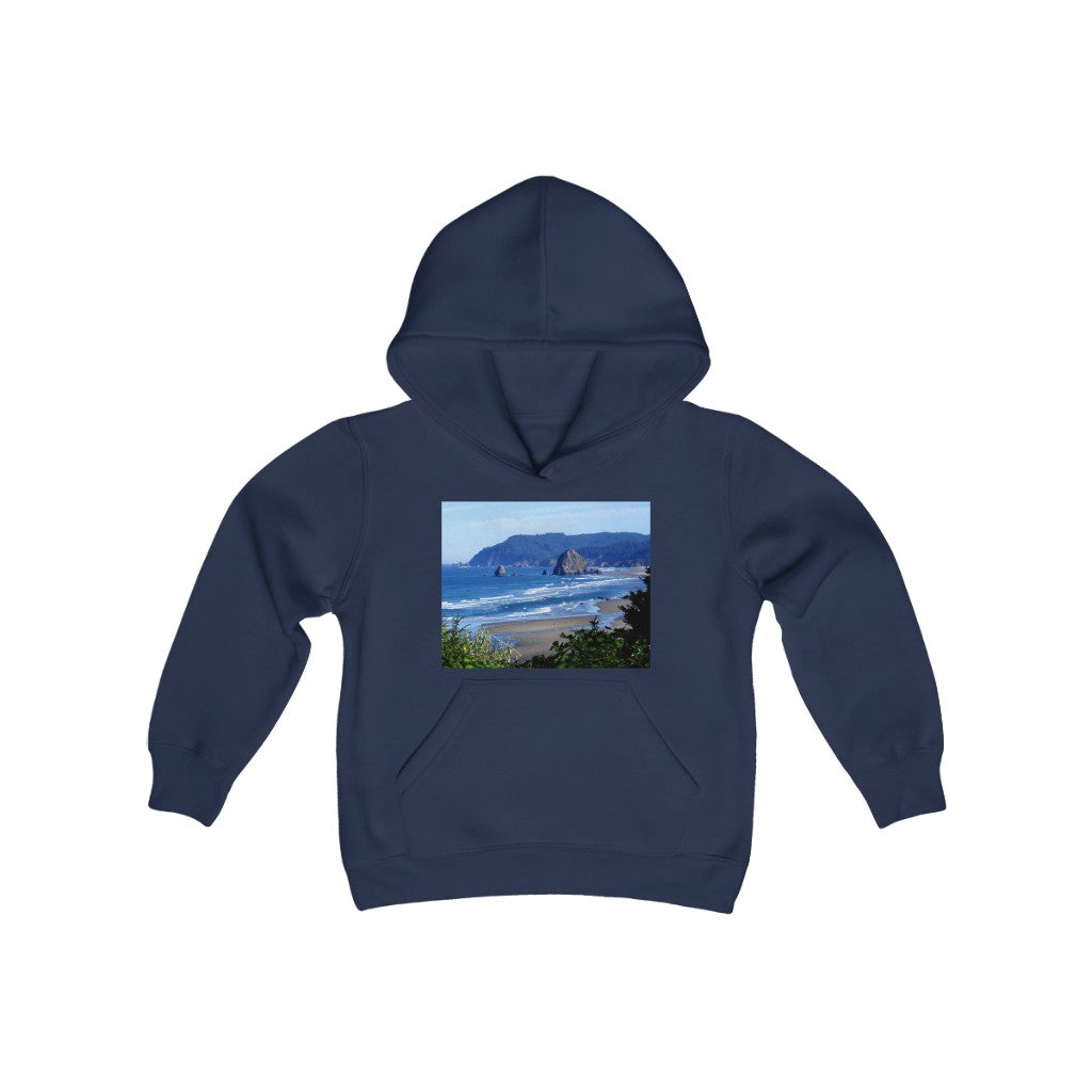 "Sea Stacks Triumph" - Youth Heavy Blend Hooded Sweatshirt - Fry1Productions