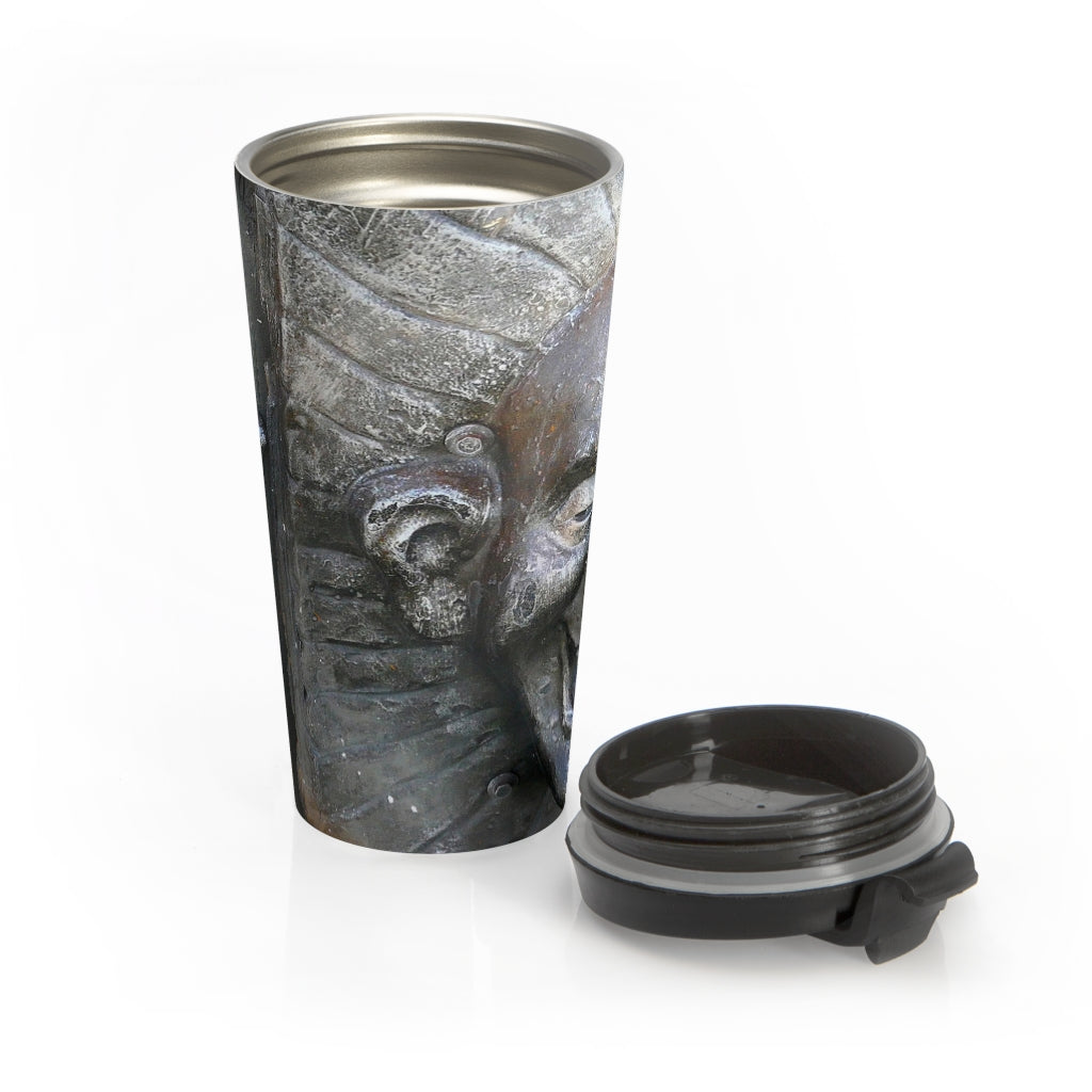 "Cosmic Laughter" - Stainless Steel Travel Mug 15 oz - Fry1Productions