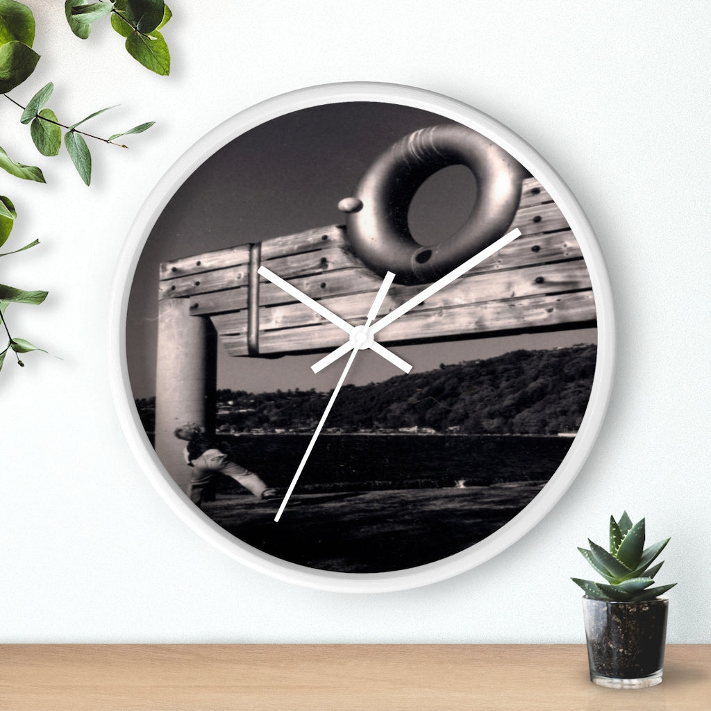 "Great Throw" - 10" Wooden Frame Wall Clock - Fry1Productions