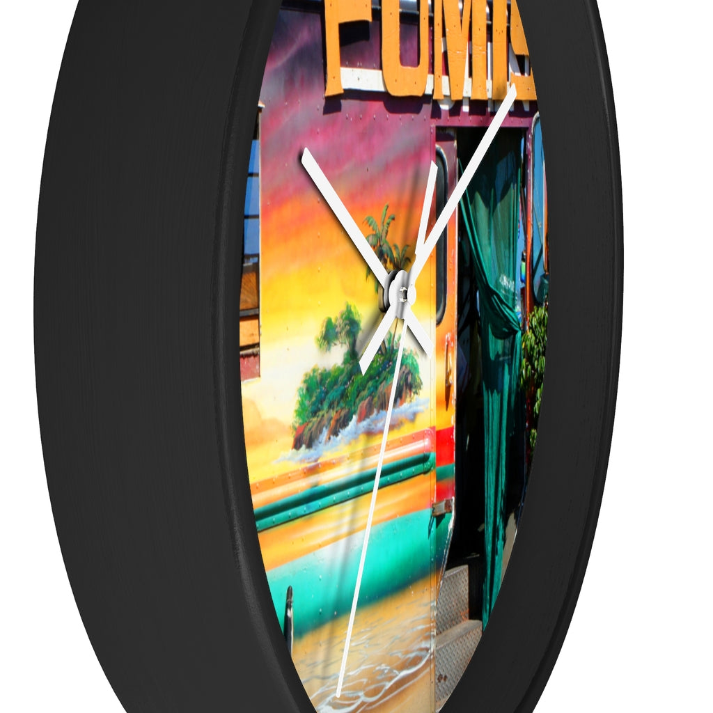 "Island Love" - 10" Wooden Frame Wall Clock - Fry1Productions