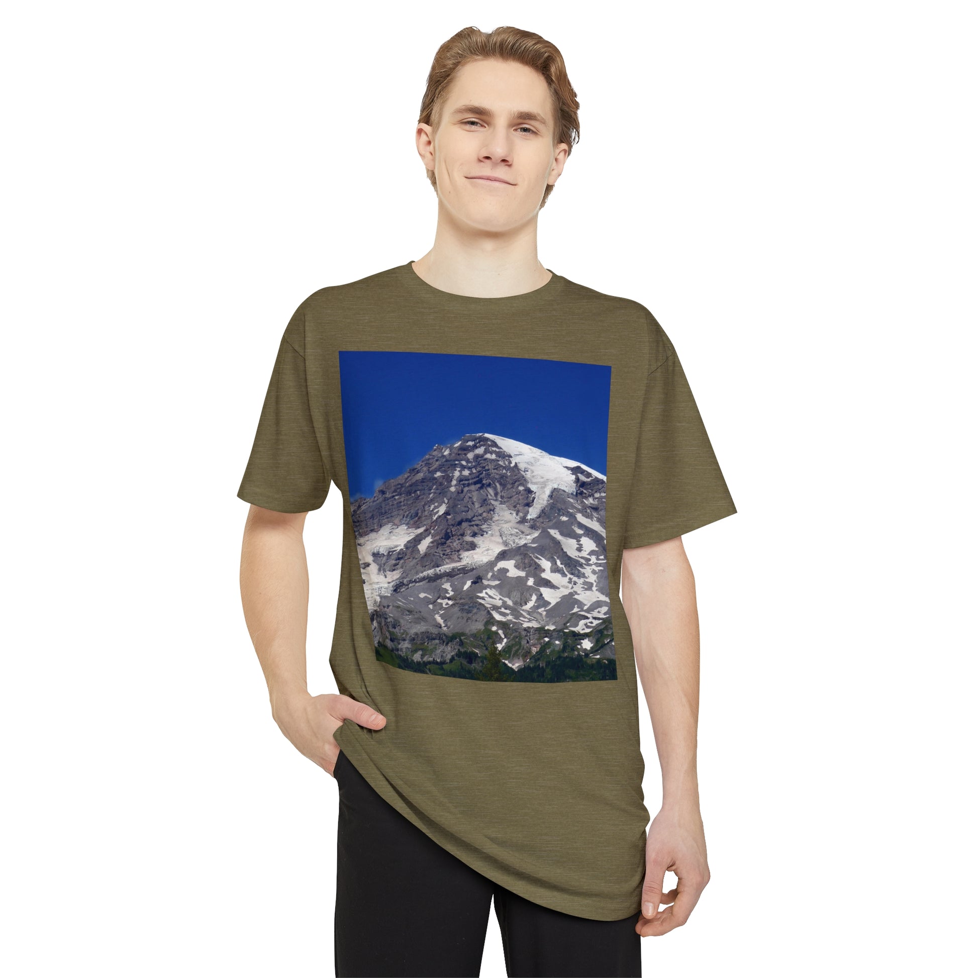 Majestic Mt. Rainier - Unisex Long Body Urban T-Shirt - Fry1Productions
