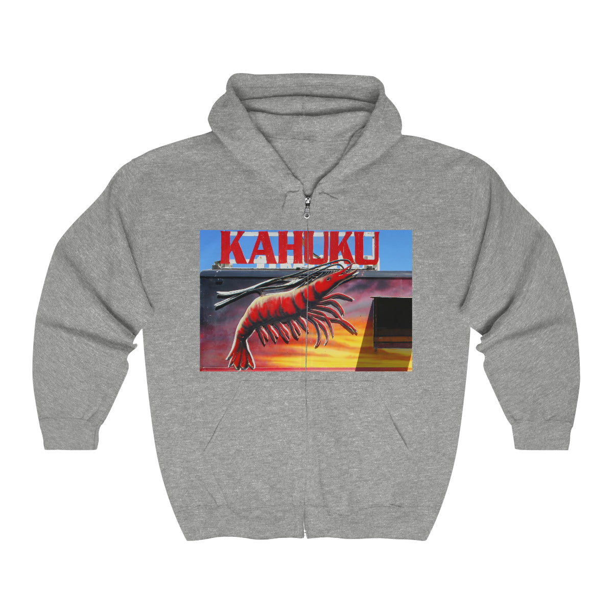Kahuku Kai - Unisex Heavy Blend Full Zip Hooded Sweatshirt - Fry1Productions