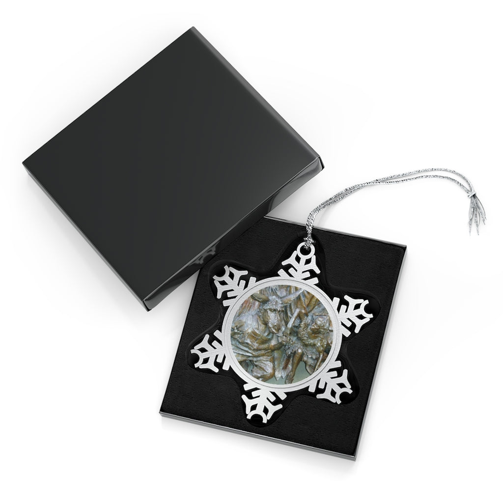 Flight Love - Pewter Snowflake Ornament - Fry1Productions