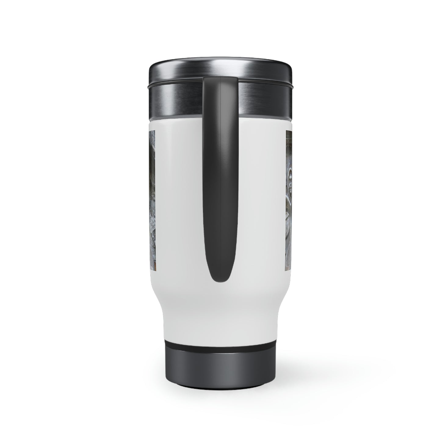 Waiting For The King - Stainless Steel Travel Mug with Handle, 14oz - Fry1Productions