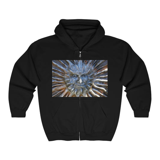 Sun God - Unisex Heavy Blend Full Zip Hooded Sweatshirt - Fry1Productions