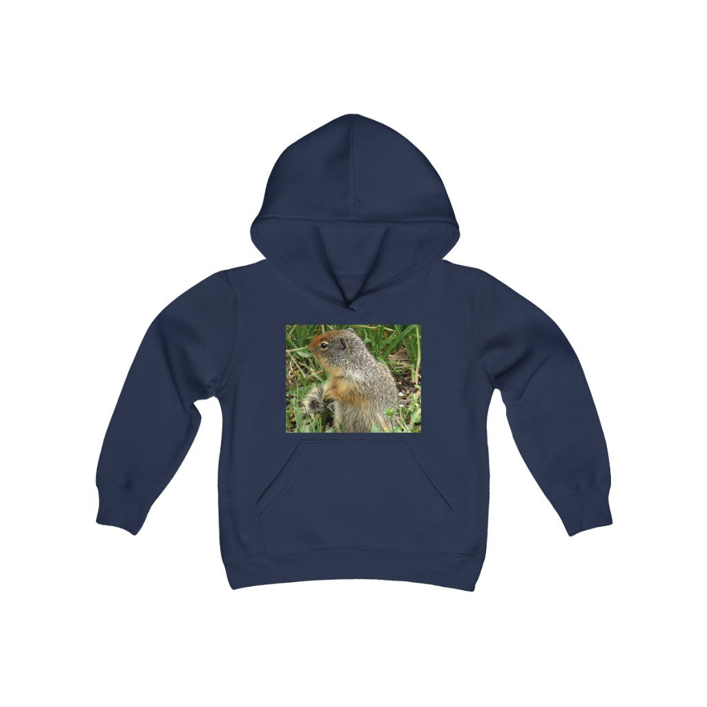 "Inquisitive Stare" - Youth Heavy Blend Hooded Sweatshirt - Fry1Productions