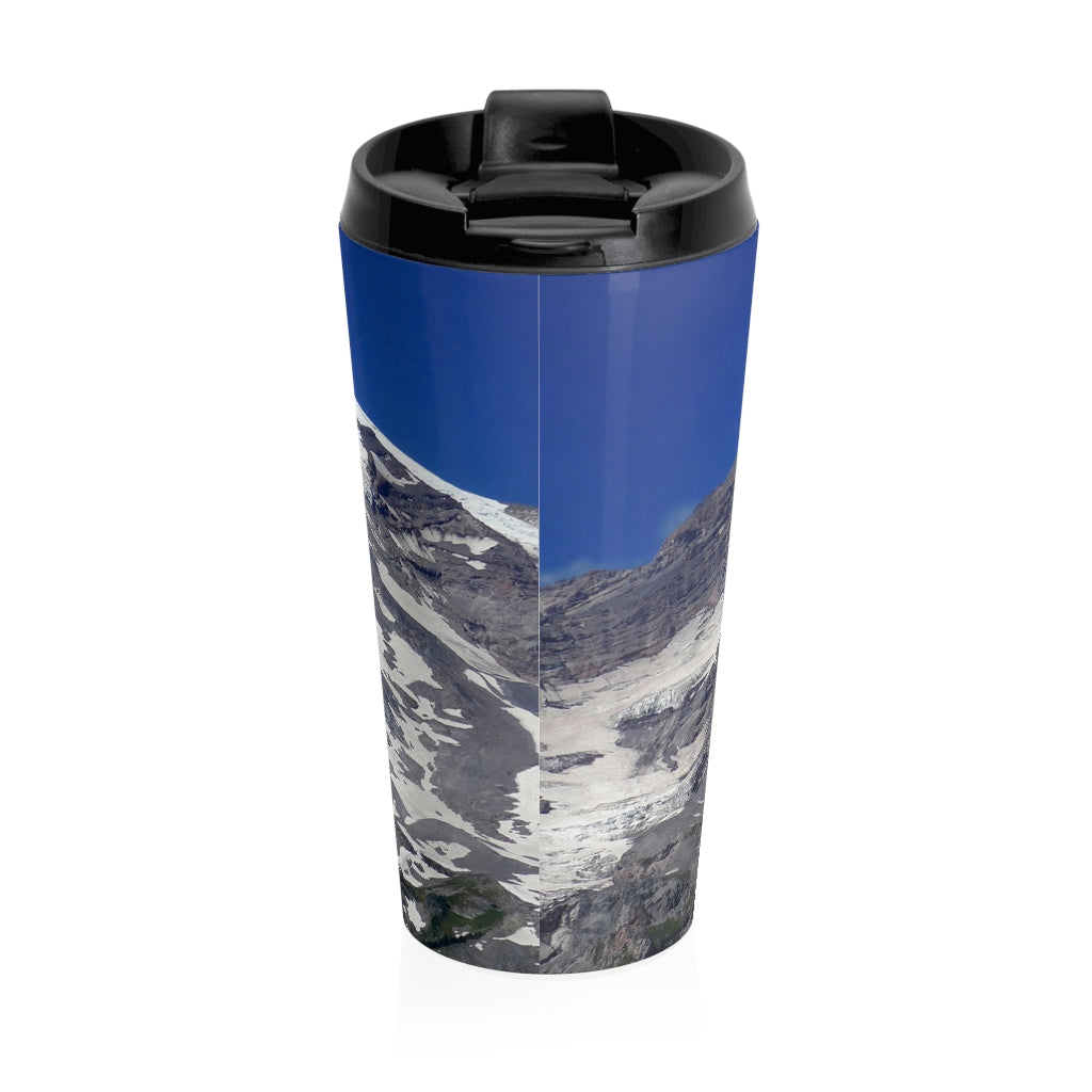 "Majestic Mt. Rainier" - Stainless Steel Travel Mug 15 oz - Fry1Productions