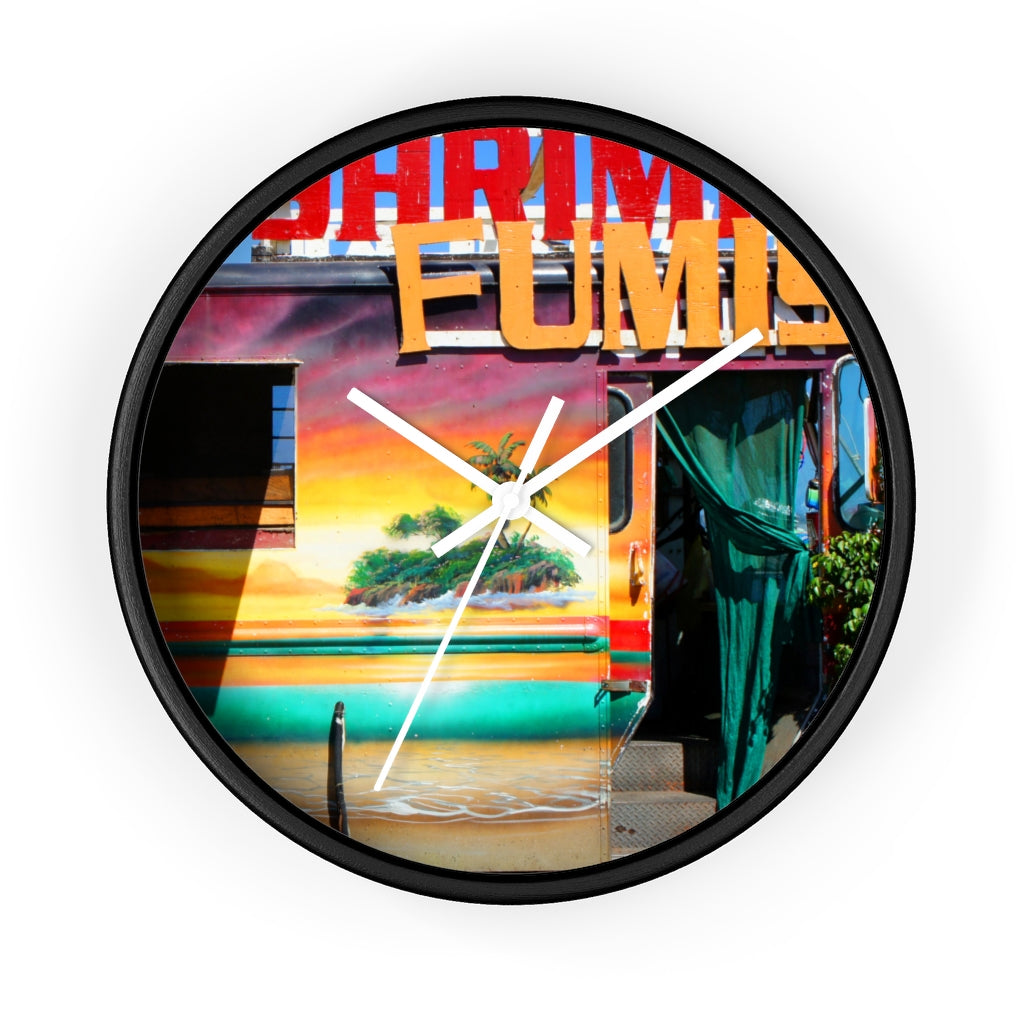 "Island Love" - 10" Wooden Frame Wall Clock - Fry1Productions