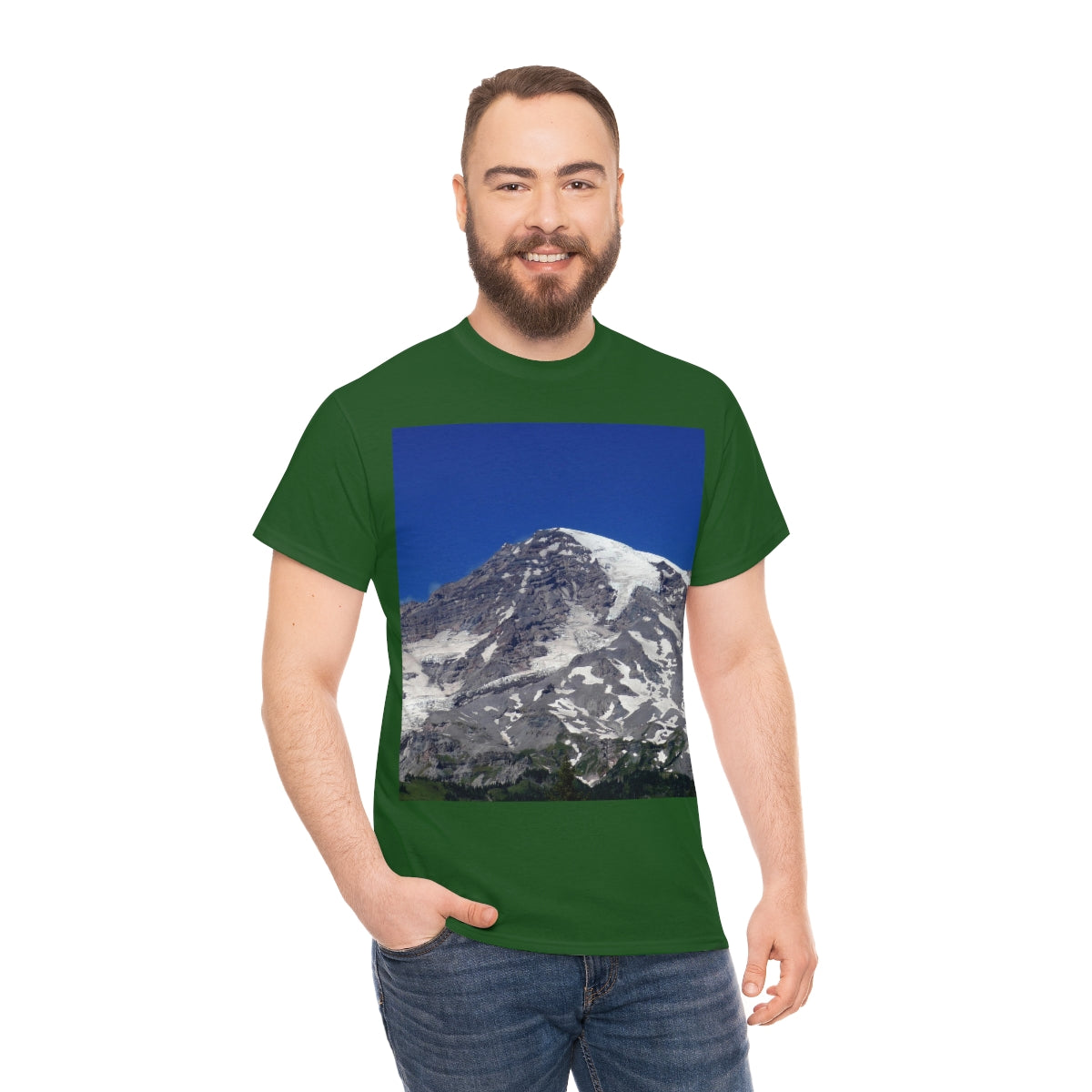 Majestic Mt. Rainier - Unisex Heavy Cotton Tee - Fry1Productions