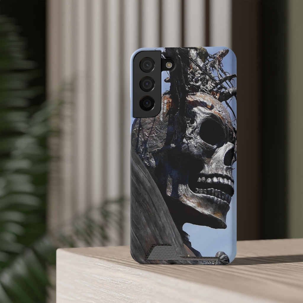 "Skull Warrior" - Galaxy S22 S21 & iPhone 13 Case With Card Holder - Fry1Productions