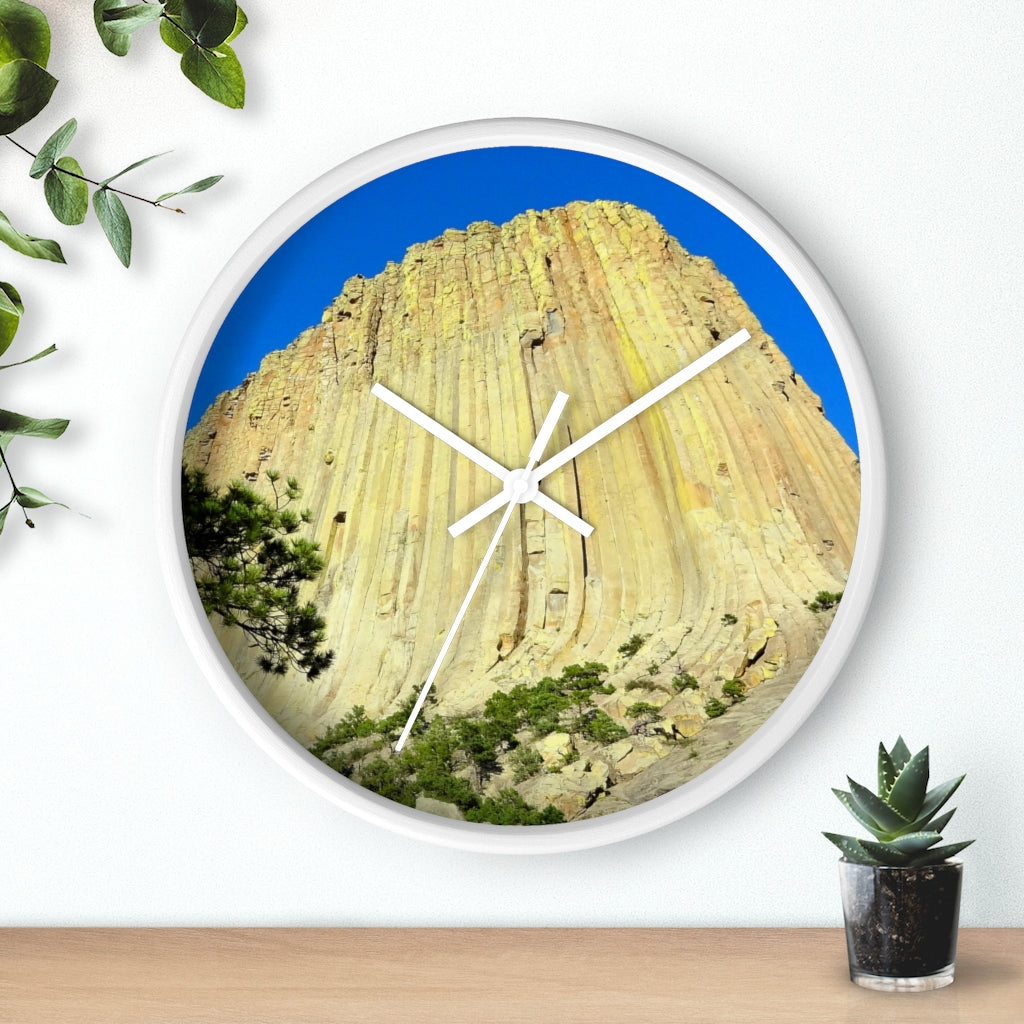 "Climbing Mecca"  - 10" Wooden Frame Wall Clock - Fry1Productions