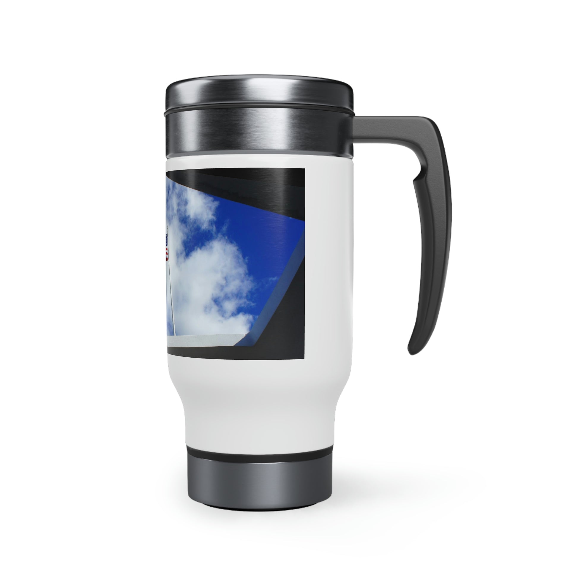 In Solemn Remembrance - Stainless Steel Travel Mug with Handle, 14oz - Fry1Productions