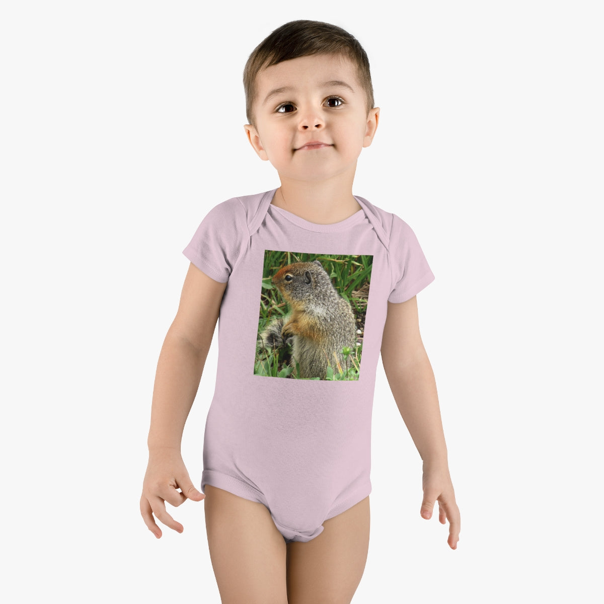 Inquisitive Stare - Baby Short Sleeve Onesie - Fry1Productions
