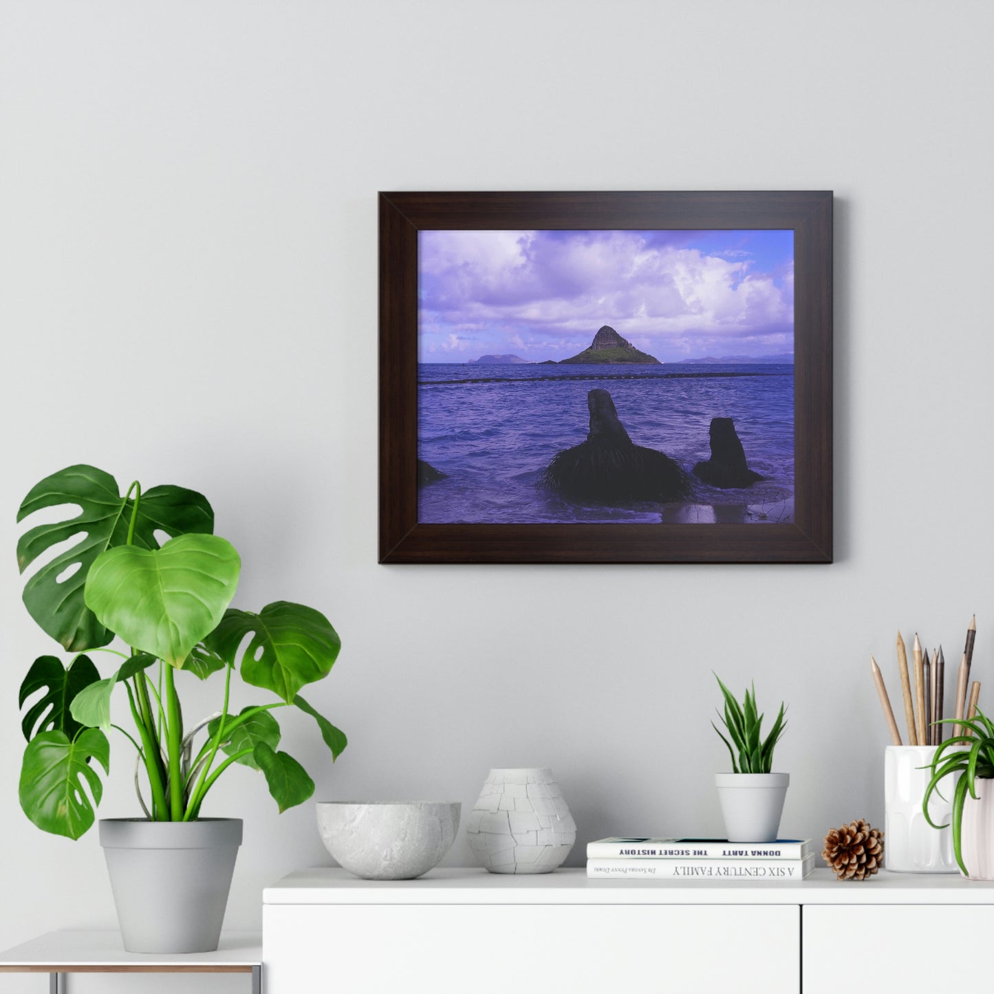 Wade To Chinaman's Hat - Framed Horizontal Poster - Fry1Productions