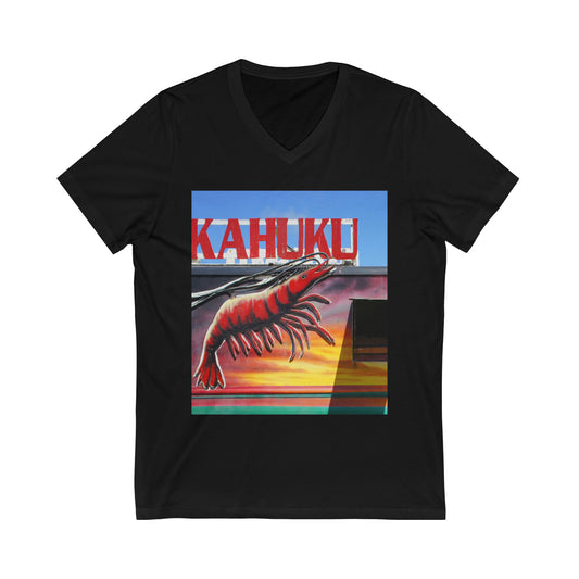Kahuku Kai - Unisex Jersey Short Sleeve V-Neck Tee - Fry1Productions