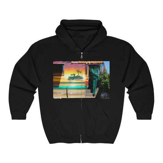 Island Love - Unisex Heavy Blend Full Zip Hooded Sweatshirt - Fry1Productions