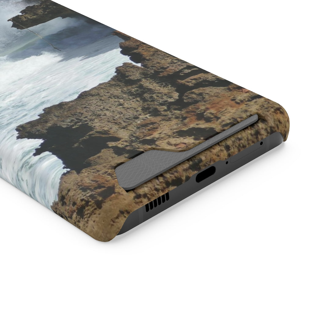 "Surfer's Saving Rope" - Galaxy S22 S21 & iPhone 13 Case With Card Holder - Fry1Productions