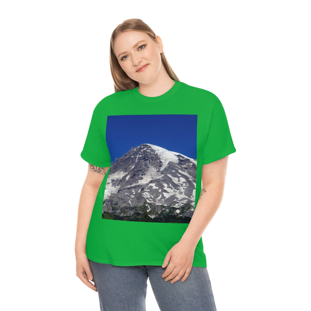 Majestic Mt. Rainier - Unisex Heavy Cotton Tee - Fry1Productions