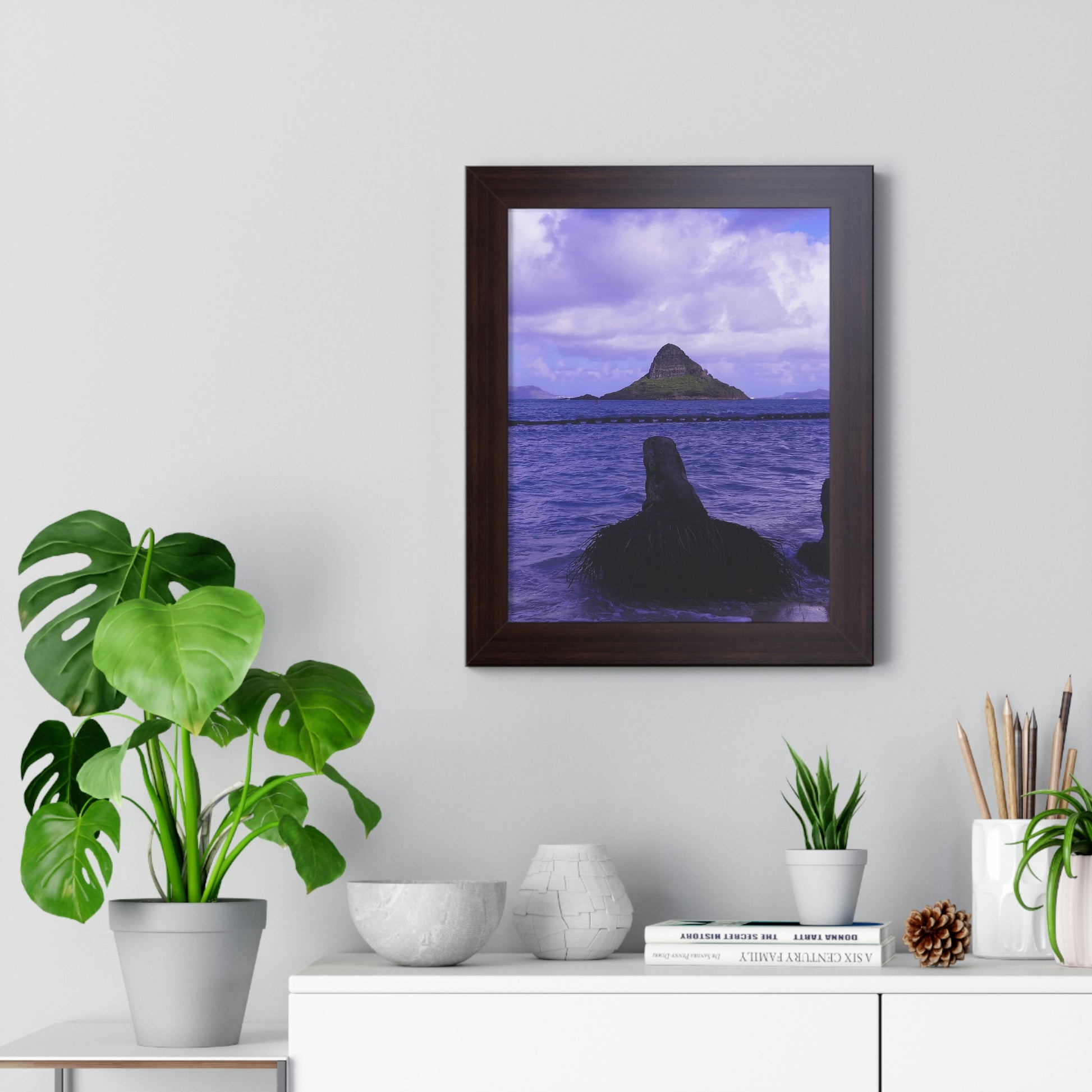Wade To Chinaman's Hat - Framed Vertical Poster - Fry1Productions