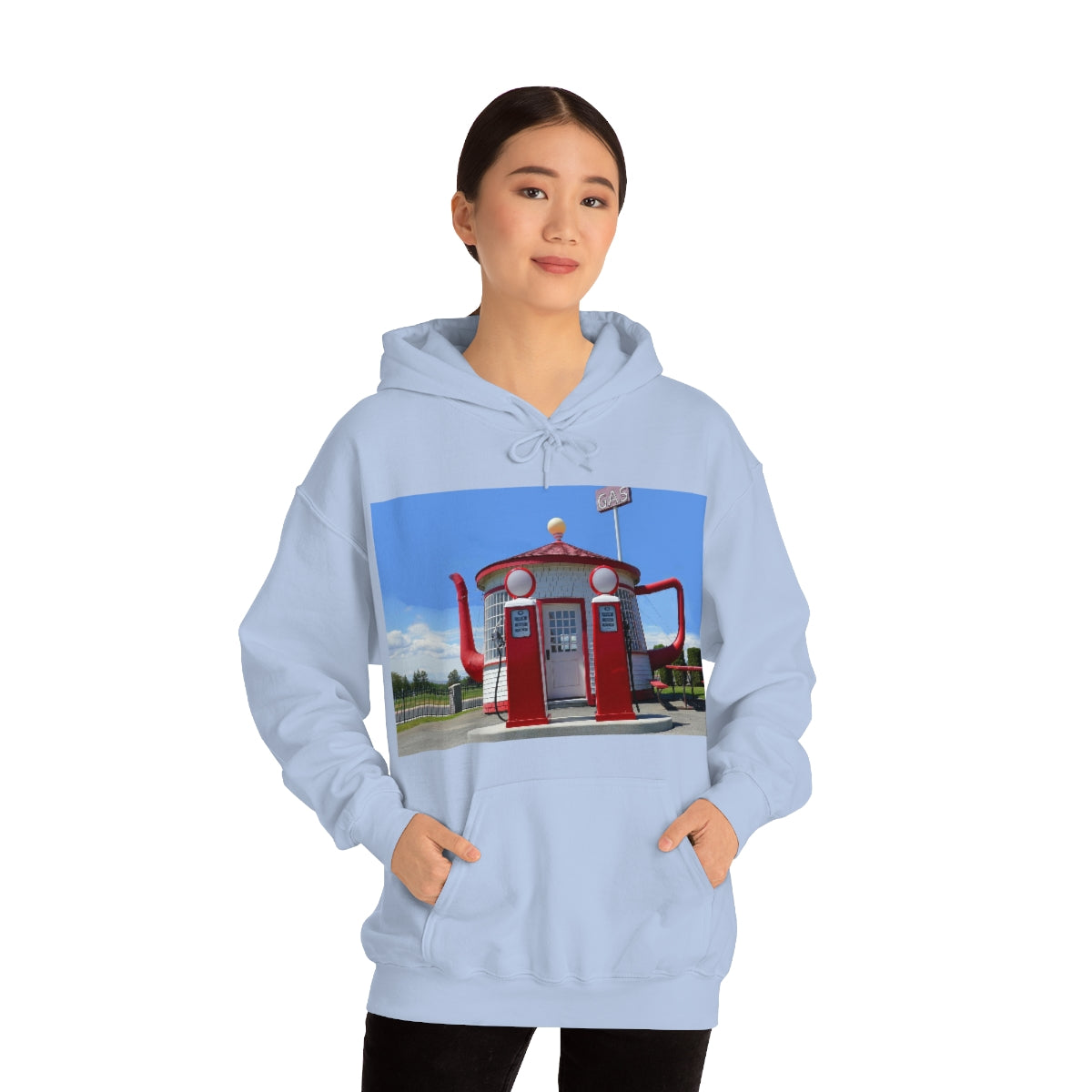 Awesome Teapot Dome Service Station - Unisex Heavy Blend Hooded Sweatshirt - Fry1Productions