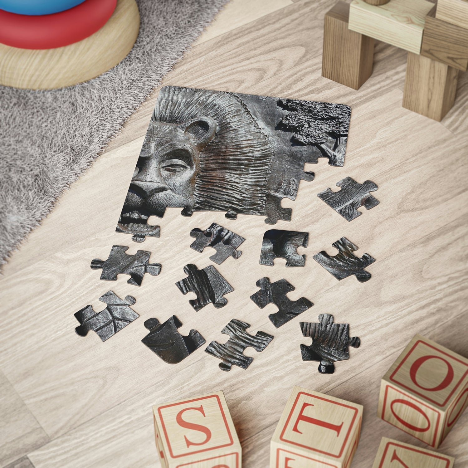 Lion's Friends Forever v3 - Kids' Puzzle, 30-Piece - Fry1Productions