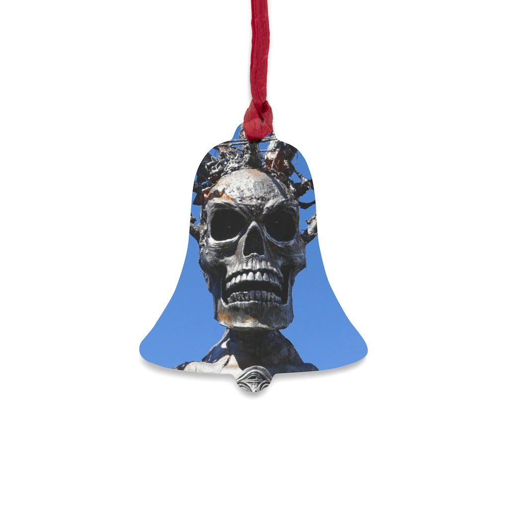 Skull Warrior Stare - Wooden Christmas Ornaments - Fry1Productions