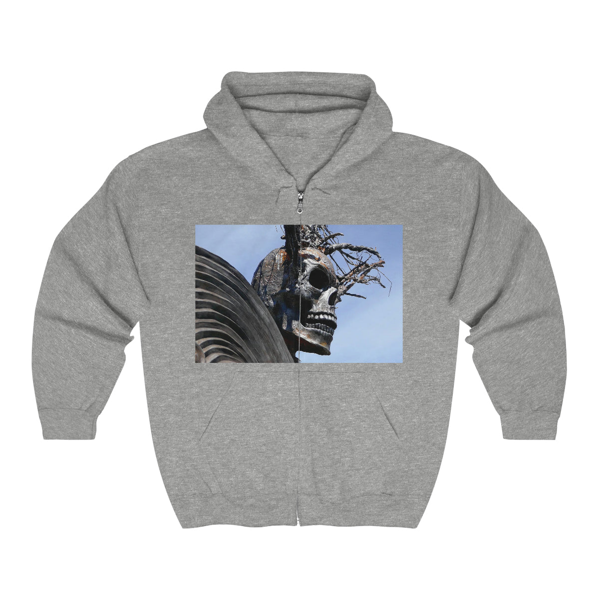 Skull Warrior - Unisex Heavy Blend Full Zip Hooded Sweatshirt - Fry1Productions