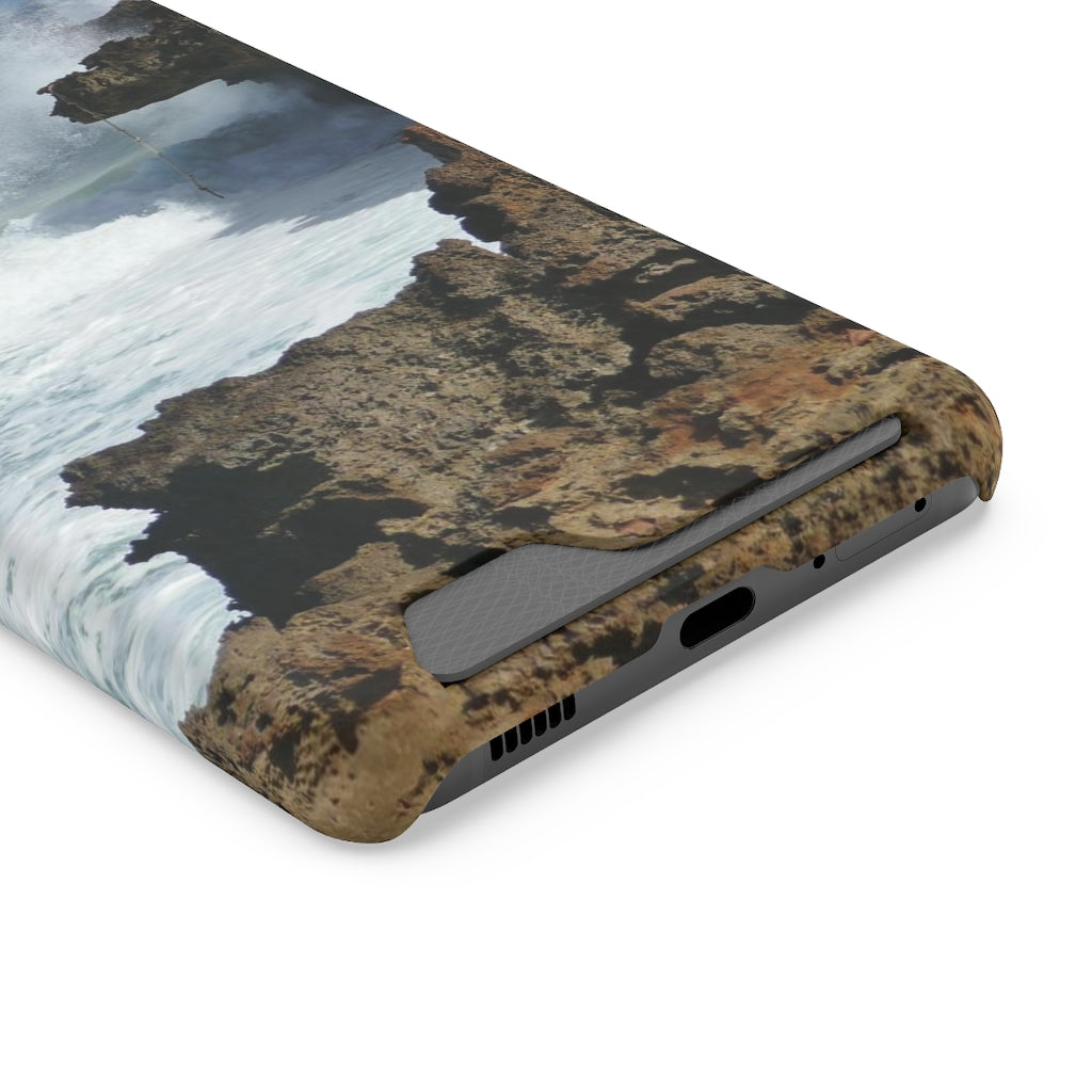 "Surfer's Saving Rope" - Galaxy S22 S21 & iPhone 13 Case With Card Holder - Fry1Productions