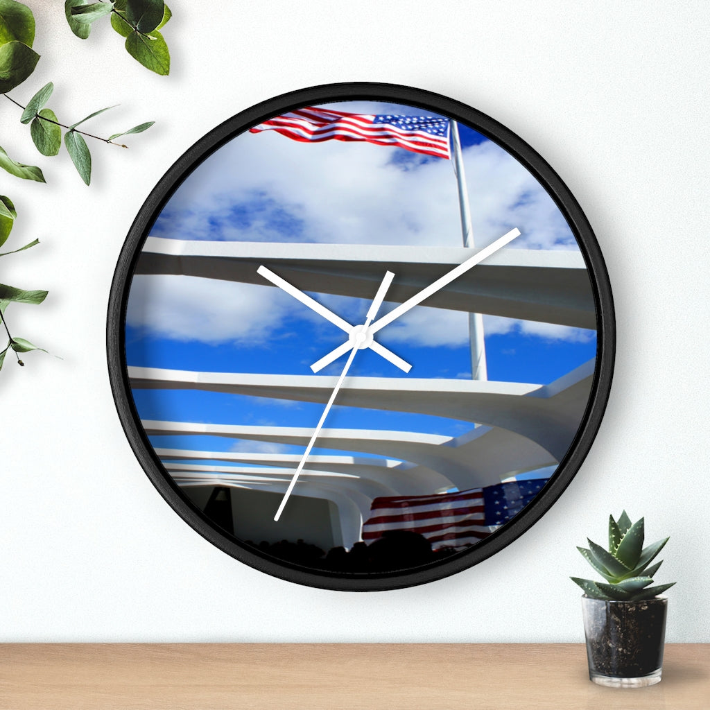 "In Solemn Remembrance Forever" - 10" Wooden Frame Wall Clock - Fry1Productions