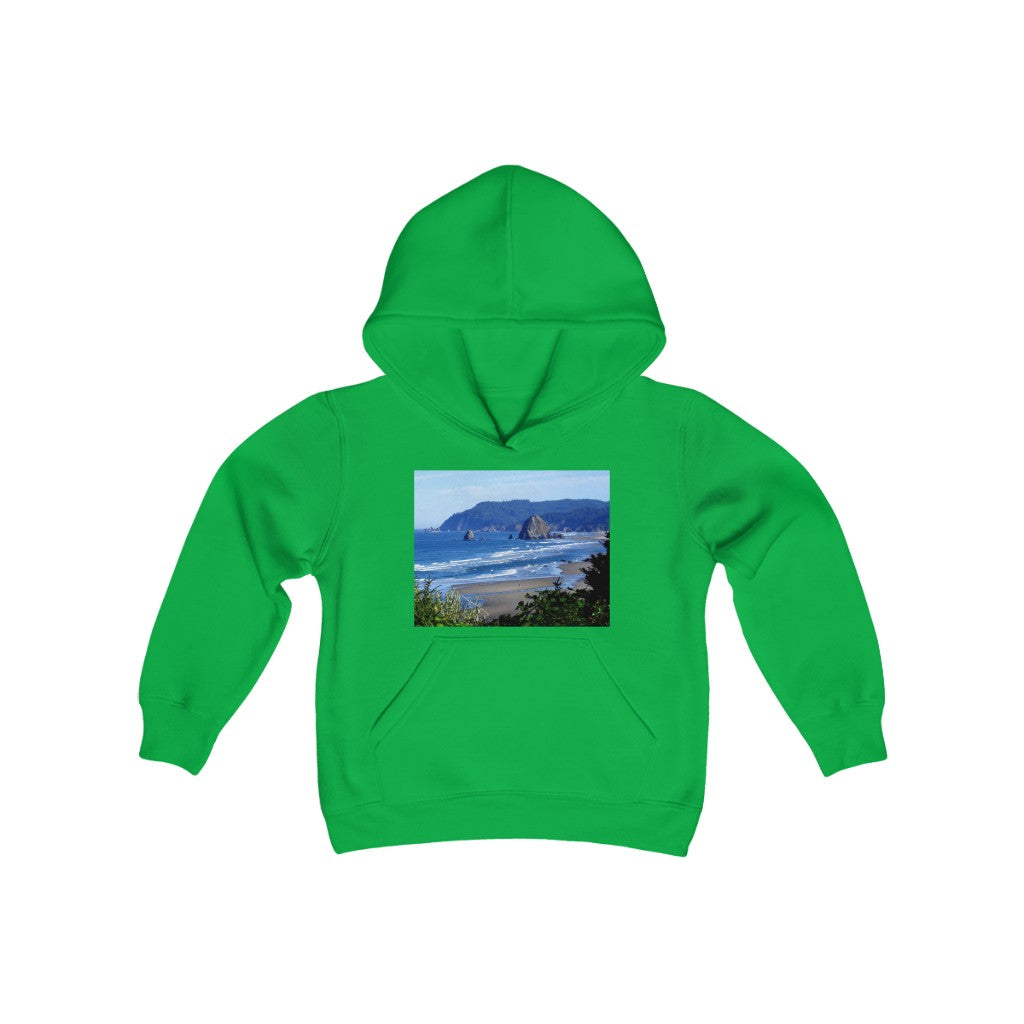 "Sea Stacks Triumph" - Youth Heavy Blend Hooded Sweatshirt - Fry1Productions