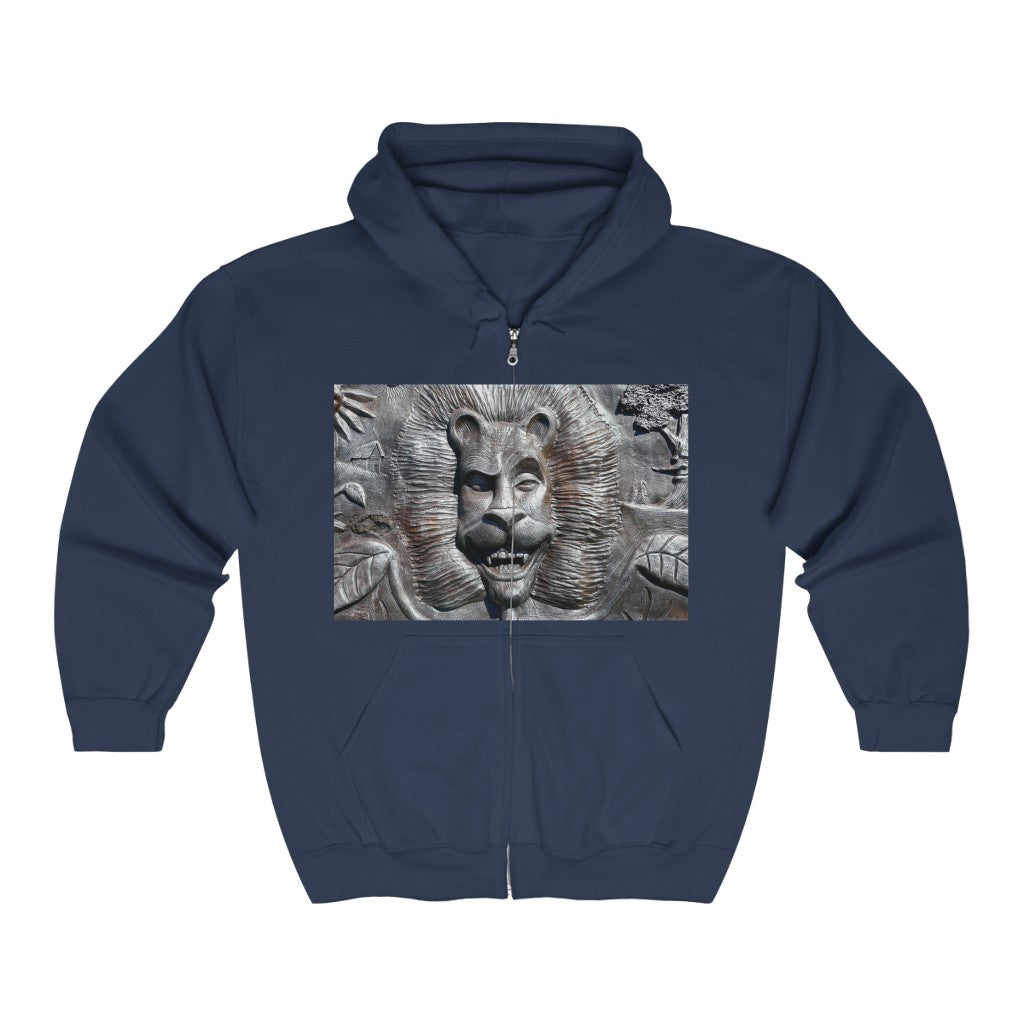"Lion's Friends Forever" - Unisex Full Zip Hooded Sweatshirt - Fry1Productions