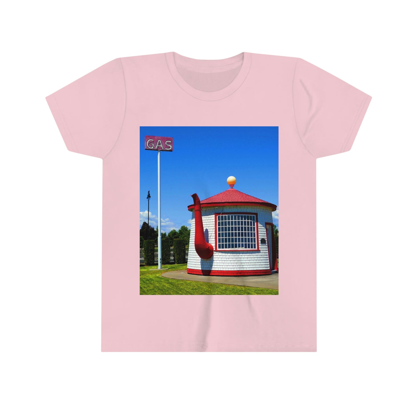 Historic Teapot Dome Service Station - Youth Short Sleeve Tee - Fry1Productions