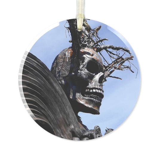 Skull Warrior - Glass Ornament - Fry1Productions