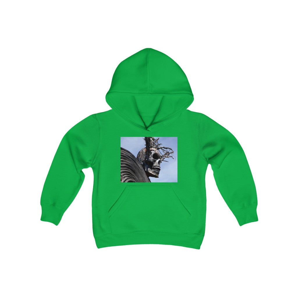 "Skull Warrior" - Youth Heavy Blend Hooded Sweatshirt - Fry1Productions